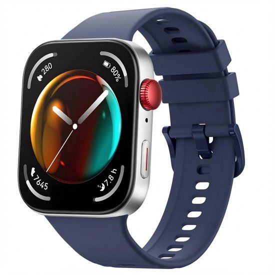 imoshion Huawei Siliconen bandje - Geschikt voor Huawei Watch Fit 4 / 4 Pro / 5 / 5 Pro - Midnight Blue