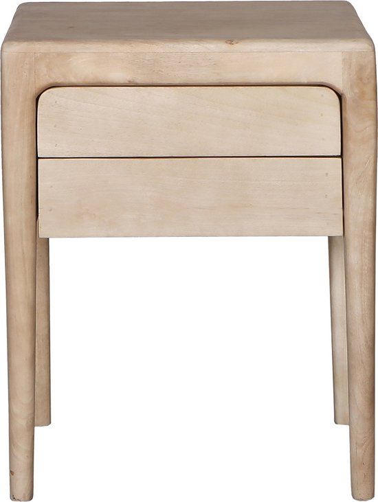 Giga Meubel Nachtkastje Berend - Naturel - Mangohout - 46x38x60cm