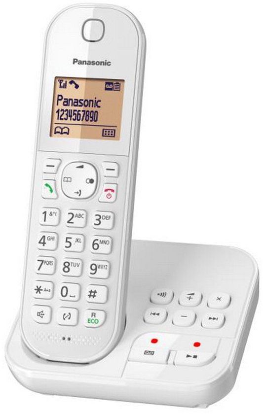 Panasonic KX-TGC420FRW witte DECT draadloze telefoon met antwoordapparaat