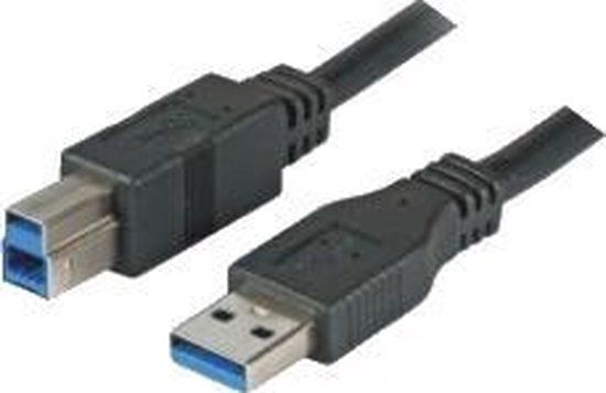 M-Cab USB A - USB B 3 m USB-kabel USB 3.2 Gen 1 (3.1 Gen 1) Zwart