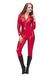 Fiori Paolo 25764 - Rekbaar Metallic Vinyl Jump Suit, Zwart, Maat S/M