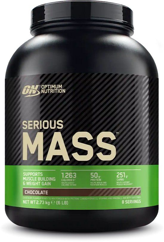 Optimum Nutrition Serious Mass - Weight Gainer / Mass Gainer - Chocolade Smaak - 2724 Gram (8 shakes) - 1 Pot