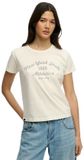 Superdry Athletic Essentials T-shirt met slanke pasvorm - Dames - T-shirts - Maat S (36) - Katoen/Polyester - Wit