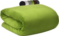 Beautissu Aurelia – Zacht Fleece Deken 150 x 200 cm – Fleece Plaid Groen
