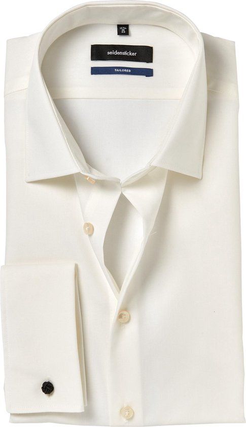 Seidensticker Tailored Fit overhemd beige - Maat 39