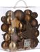House of Seasons Kerstballen - 39 stuks - koper bruin mix - met piek