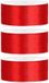 PartyDeco Rode Satijnen Sierlinten - 2,5 cm x 25 meter - 3 stuks