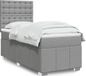 Maison Exclusive - Sommier À Lattes De Lit Avec Matelas Gris Clair 80x200 Cm Tissu
