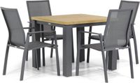 Lifestyle Garden Furniture Ultimate/Veneto 90 cm dining tuinset 5-delig