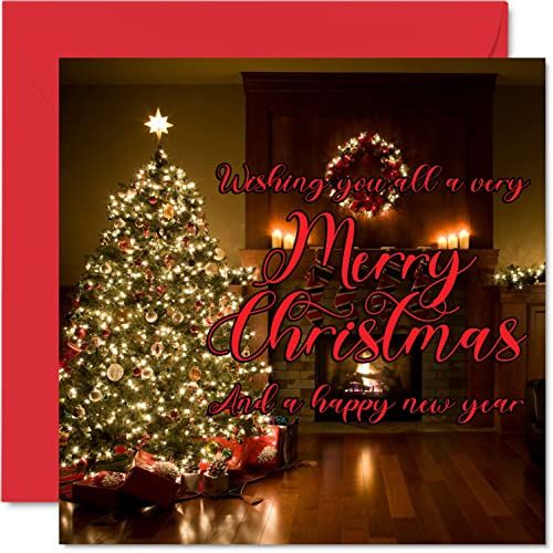 Familie kerstkaarten - Happy Xmas - Enkele Kerst Wenskaarten