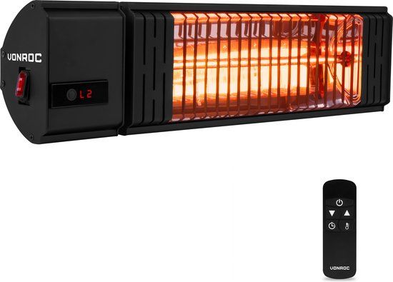 VONROC PH507AC Terrasverwarmer - 2000W - Zwart