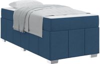 vidaXL Bedframe met matras Blauw 100 x 200 cm Stof