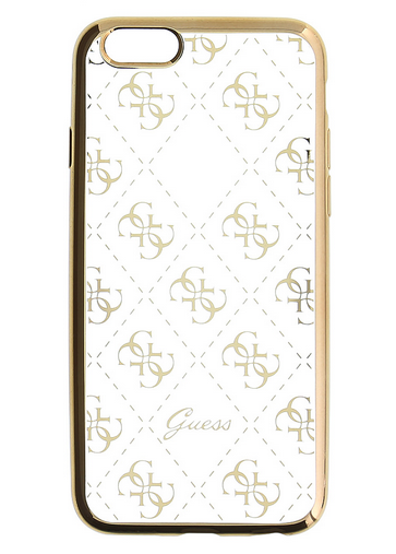 Guess 4G iPhone 5/5S/SE Hoesje - Roze/Transparant