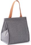 SunVigorous Sac à lunch 9L, Petite sacoche, Sac isotherme pliable, Sac thermique avec doublure en aluminium, Sac à lunch pour le transport, le travail, l'école, les voyages, le transport de nourriture (Gris, 9L)