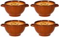 Siaki Soepkom Fishbone - 4 stuks - Terracotta bruin - Keramiek