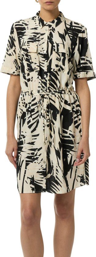 COMMA Bloes - 99A9 GREY/BLACK - Maat 38 - Vrouwen - Katoen - Lange mouw - Zwart