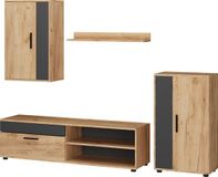 Vicco Berno Wandmeubel – set, 4 delen Krachtige eik goud
