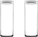 Pasabahce Pots de conservation, Set de 2 avec couvercle blanc, 1230 ml, résistant à la chaleur