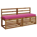vidaXL Bankkussen SOEST 100% Polyester Roze 150 x 40 x 8 cm