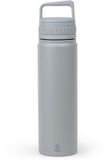 Leopold Vienna Moshi to-go thermosfles - dubbelwandig RVS - grijs - 600 ml