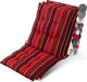 Beautissu Sun-NL Set van 3 Premium Lage Rugleuning Kussen 100x50 cm - Rouge à rayures