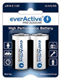 everActive Pro Alkaline C batterijen Baby LR14 R14 1.5V, verpakking van 12