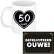 Bellatio Decorations Koffiemok 50 Jaar Man Zwart Keramiek