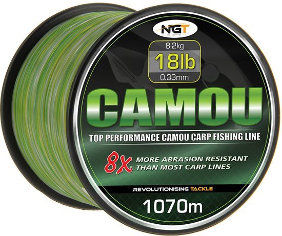 NGT Camouflage Lijn 18lb / 8.2kg / 0.33mm â€“ 1490m