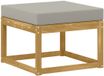 vidaXL Outdoor Hocker Massief Acaciahout Wit