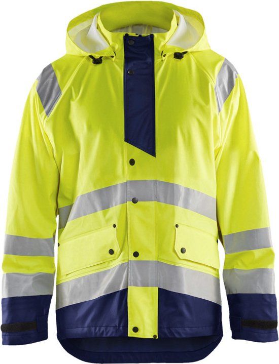 Blåkläder Blaklader Regenjas High Vis LEVEL 3 4327-2005 - High Vis Geel/Marineblauw - XXXL