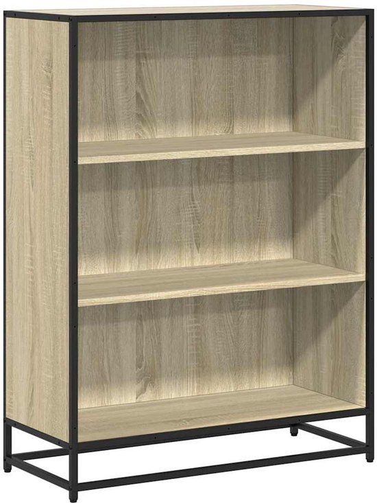 vidaXL Boekenkast - 80,5x35x107,5 cm - Bewerkt Hout - Sonoma Eikenkleurig