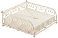 Ambiente Hartjes servettenhouder groot Creme Papier 18 x 18 x 7 cm