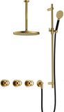Hotbath Cobber - CW7067 - Inbouw Regendoucheset - Geborsteld Messing PVD