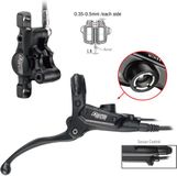 Tektro Hydraulische schijfremset HD-E715 Dorado met remsensor voor e-bike - rechts met 1800 mm leiding - zwart