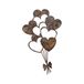 Handgeschilderd, decoratief metalen wandaccessoire, antieke kleur, 35 x 21 cm, duurzaam 1,5 mm metalen behuizing, unieke woondecoratie met onderscheidende textuur