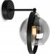 Moderne wandlamp van glas met grafietrand