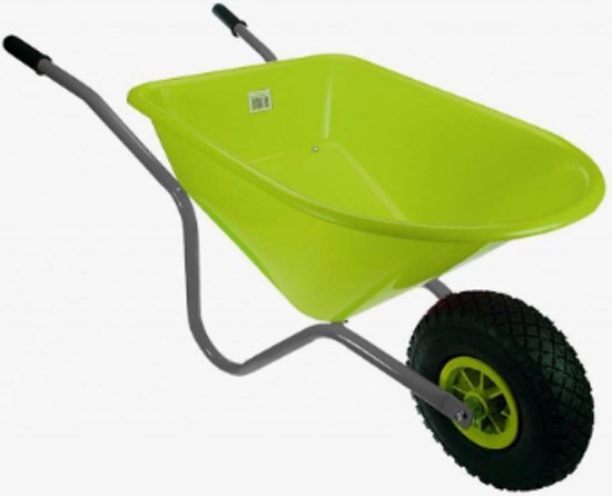 Talen Tools kinderkruiwagen lime/grijs van metaal en kunstof