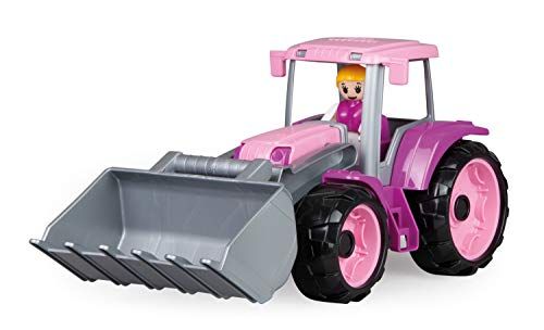 Lena TRUXX Roze Tractor met Voorlader - 34 cm - Roze/Paars