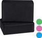 Relaxdays Yogablokken, set van 2, foam, antislip, 8 x 23 x 15 cm, zwart
