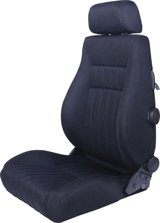 AutoStyle Sportstoel 'Retro' - Zwart - Verstelbare rugleuning - Incl. Sledes - 8714767431442