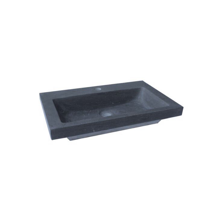 Badkamerplanet Avorio Wastafel Compact Stone Natuursteen 60 cm Antraciet