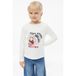 s.Oliver T-shirt Fille Blanc Coton Taille 128/134