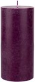 Duni bougies cylindriques/bougies pilier - violet - 15 x 7 cm - 50 heures de combustion - bougies inodores