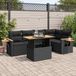 Maison Exclusive - Ensemble de meubles de jardin 6 pièces avec canapé et coussins, noir, en polyrotin