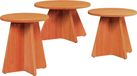 vidaXL Salontafel 3 st wasbruin 49 x 49 x 30 cm