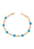 Gaya Rose Gold Turquoise Bangle Bracelet 17cm