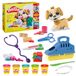 Play-Doh Care 'n Carry-dierenartsspeelset met speelgoedhondje, reismand, 10 accessoires, 5 kleuren