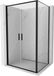 Mexen Exo cabine de douche porte battante 70 x 90 cm, transparent, noir