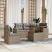 Maison Exclusive - Ensemble de meubles de jardin 6 pièces avec canapé et coussins, beige, en polyrotin