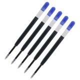 Westcott E-733496 00 Gelpen, blauw, 5 stuks, G2 gelpenvullingen M 0,7 mm in navulverpakking, compatibel met ISO standaard G2, sneldrogende blauwe inkt, 5 stuks